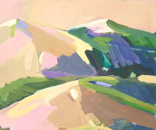 abstrakte Landschaft mit Berge, II di Diana Krinninger, Pittura in vendita su Singulart