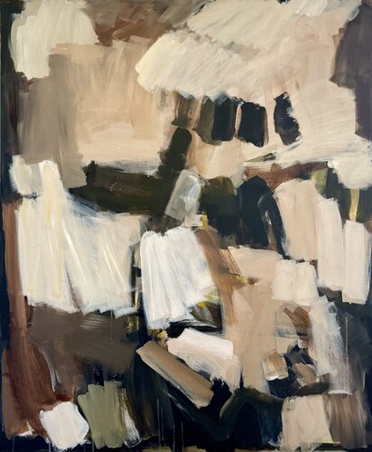 Abstract earthytone landscape by Diana Krinninger, Painting for Sale on Singulart
