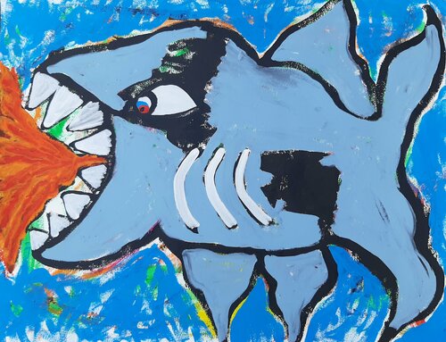 Fischi böse by Kaweh Agah, Work on Paper for Sale on Singulart