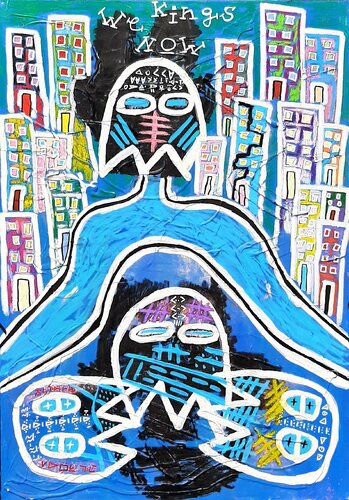 We Kings Now di Kaweh Agah, Pittura in vendita su Singulart