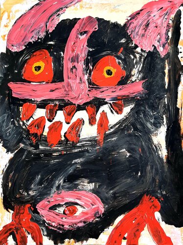 "Evil Katze" van Kaweh Agah, Werk op papier te koop op Singulart