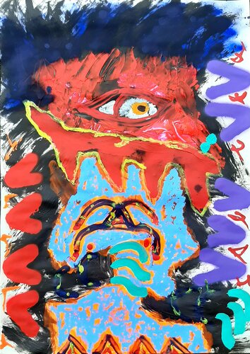 Birdman by Kaweh Agah, Work on Paper for Sale on Singulart