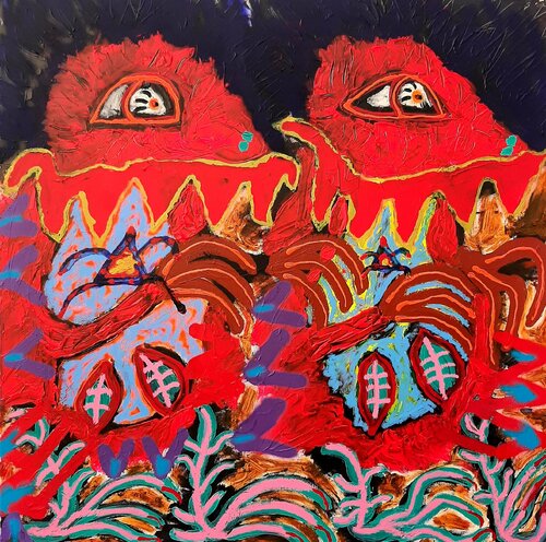 Birdmen de Kaweh Agah, Pintura a la venta en Singulart