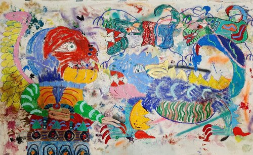 Der Kampf der Dämonen von Kaweh Agah, Malerei kaufen auf Singulart