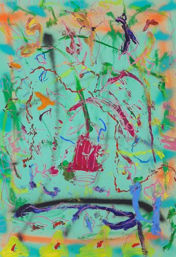 Blumengarten II de Kaweh Agah, Pintura a la venta en Singulart