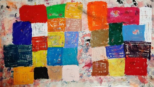 Tetris Cubes von Kaweh Agah, Malerei kaufen auf Singulart