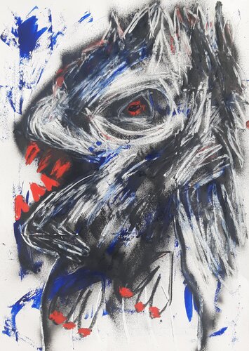 Dark Wolf by Kaweh Agah, Painting for Sale on Singulart