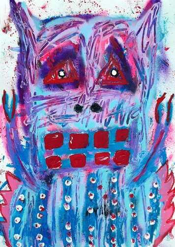 Blaubeere ergibt sich endlich by Kaweh Agah, Painting for Sale on Singulart
