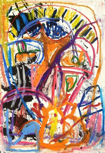 Instabile Physiognomie par Kaweh Agah, Peinture en vente sur Singulart