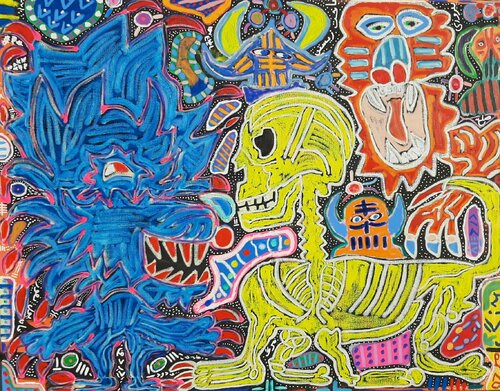 War is part of us van Kaweh Agah, Schilderij te koop op Singulart