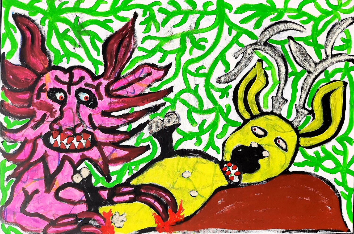 Wolf und Hirsch II Kaweh Agah