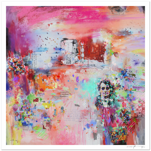 Healing the world - Impression d'art von Xiaoyang Galas, Druck kaufen auf Singulart