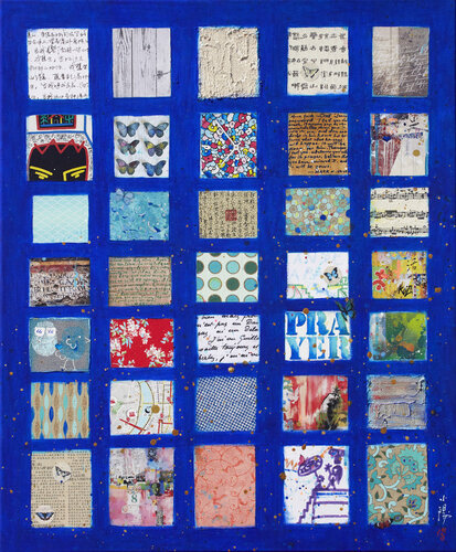 Blue prayer by Xiaoyang Galas, Painting for Sale on Singulart