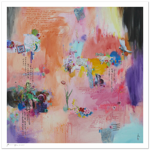 Hello world - Impression d'art von Xiaoyang Galas, Druck kaufen auf Singulart