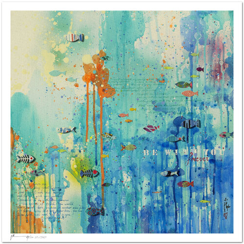 Be with you forever - Impression d'art von Xiaoyang Galas, Druck kaufen auf Singulart