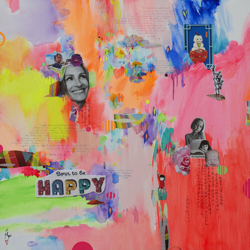 Born to be happy de Xiaoyang Galas, Pintura a la venta en Singulart