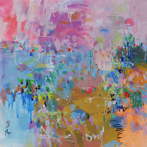 Un village lointain di Xiaoyang Galas, Pittura in vendita su Singulart
