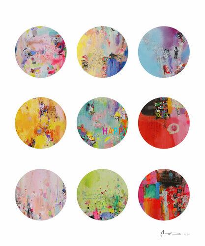 Happy - Impression d'art von Xiaoyang Galas, Druck kaufen auf Singulart
