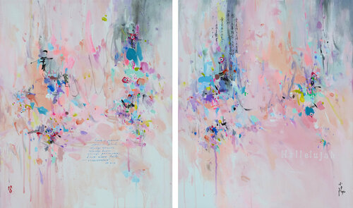 Hallelujah 2020 - Impression d'art diptyque von Xiaoyang Galas, Druck kaufen auf Singulart