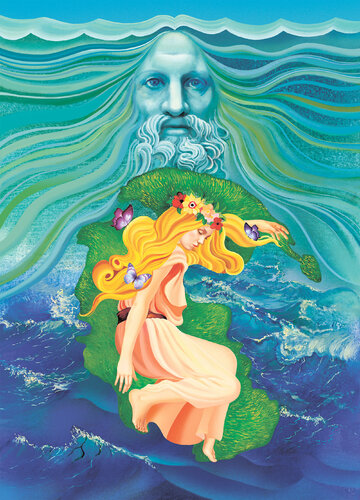 Ocean And Pangea von Lana Korolievskaia, Druck kaufen auf Singulart