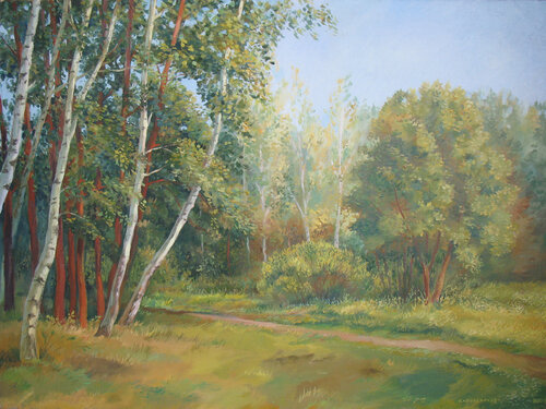 In the forest di Lana Korolievskaia, Pittura in vendita su Singulart