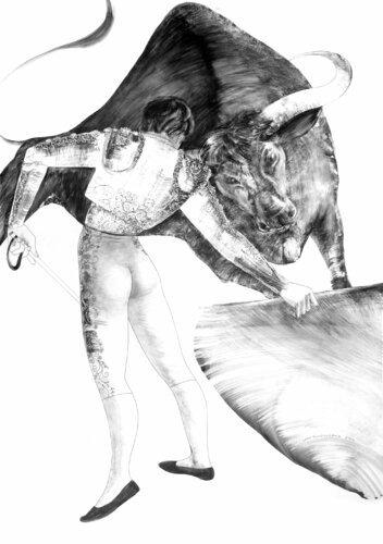 Black and white dance von Lana Korolievskaia, Zeichnungen kaufen auf Singulart