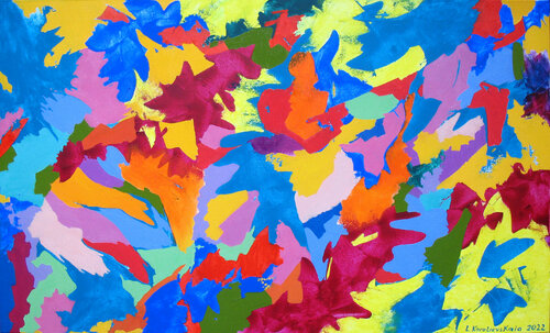 Patchwork sky di Lana Korolievskaia, Pittura in vendita su Singulart