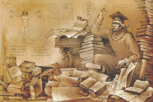 The world of books is full of miracles! von Lana Korolievskaia, Druck kaufen auf Singulart