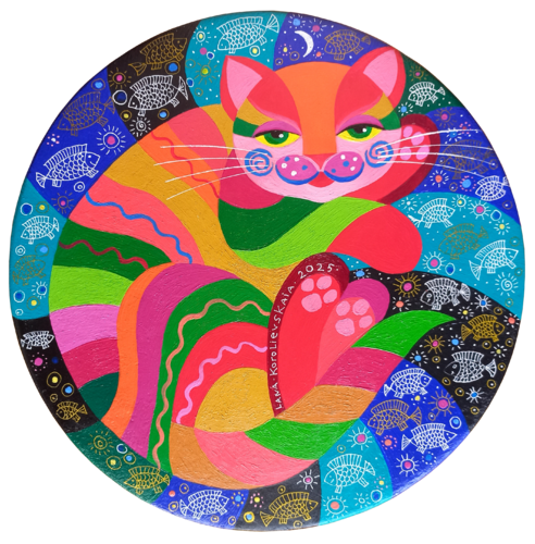 Let's purr together von Lana Korolievskaia, Malerei kaufen auf Singulart