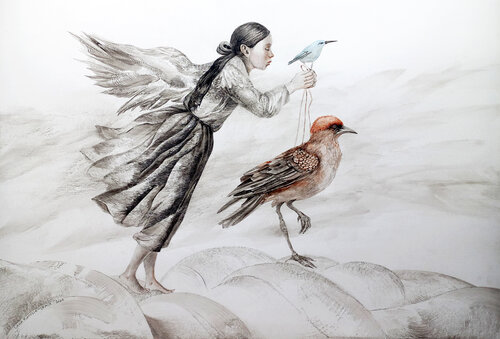 Lessons of heaven and earth von Lana Korolievskaia, Zeichnungen kaufen auf Singulart