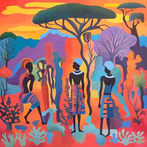 Oasis of pristine van Lana Korolievskaia, Schilderij te koop op Singulart