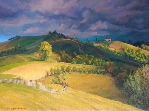 Kiss of the evening sun by Lana Korolievskaia, 油畫 for Sale on Singulart