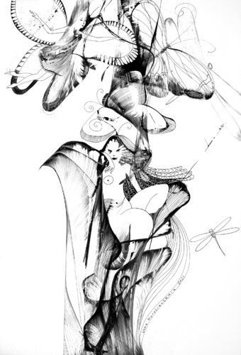 Two fairies di Lana Korolievskaia, Disegno in vendita su Singulart