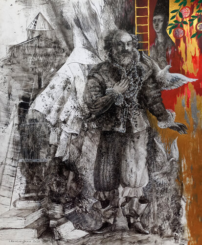 The Color of Pomegranates by Lana Korolievskaia, Drawing for Sale on Singulart