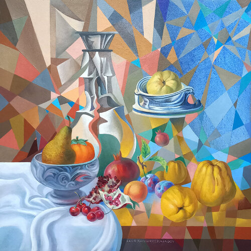 Metaphysical still life of passing autumn di Lana Korolievskaia, Pittura in vendita su Singulart