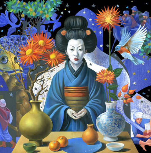 Metaphysical wanderings in the metaverse of Arabian tales of One Thousand and One Nights von Lana Korolievskaia, Druck kaufen auf Singulart