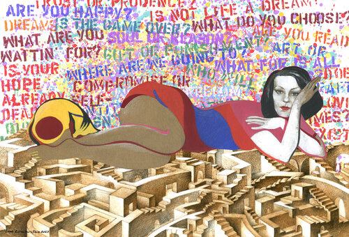 Anxiety, get out of here. I'm chiling von Lana Korolievskaia, Druck kaufen auf Singulart