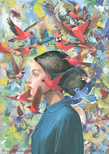 Indeterminism of Being by Physical Presence (Butterflies, dance as you want, I don't care) van Lana Korolievskaia, Afdruk te koop op Singulart