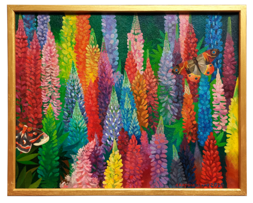 Lupins di Lana Korolievskaia, Pittura in vendita su Singulart