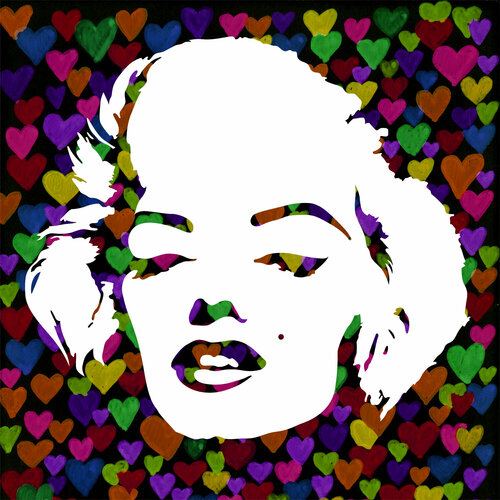 Marilyn in hearts by Lana Korolievskaia, Print for Sale on Singulart