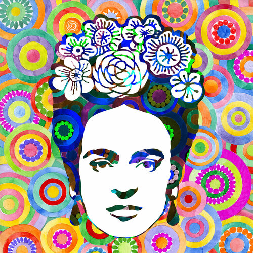 Frida in colored circles by Lana Korolievskaia, Print for Sale on Singulart