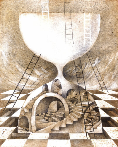 Mazes of time van Lana Korolievskaia, Afdruk te koop op Singulart