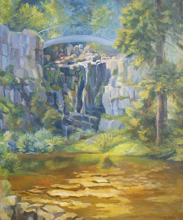 At the waterfall Lana Korolievskaia