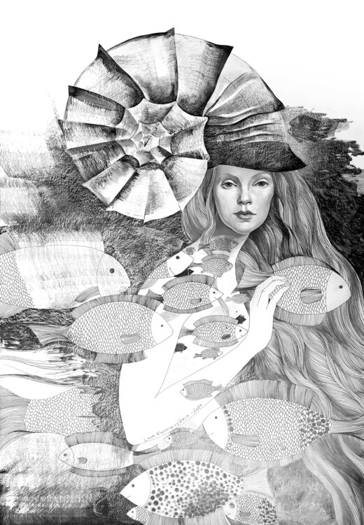 Mermaid youth Lana Korolievskaia