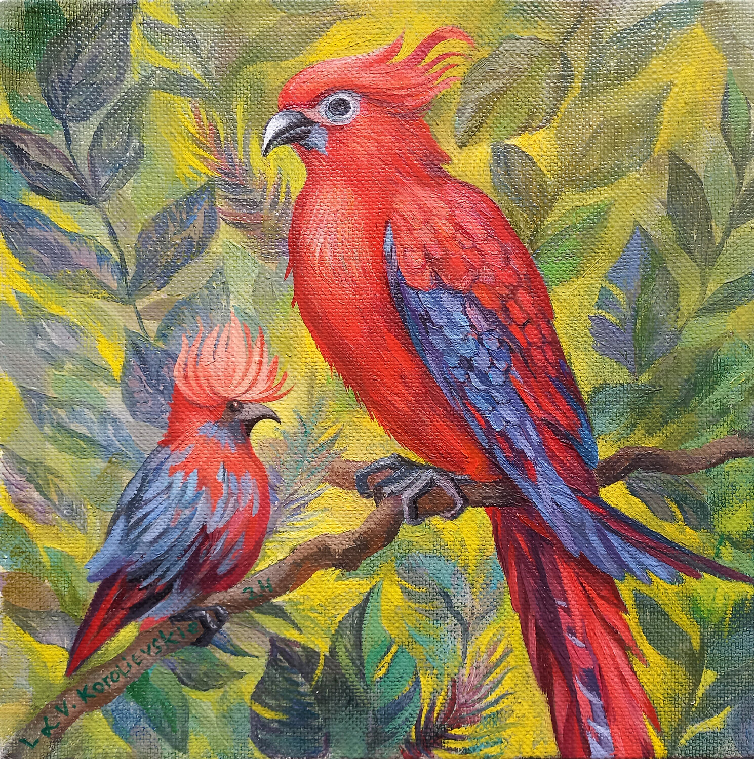 Red birds Lana Korolievskaia
