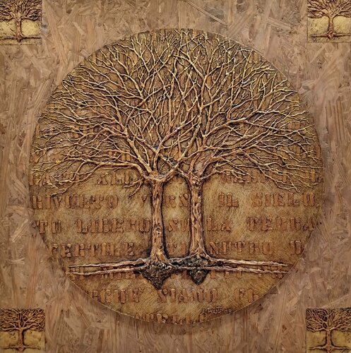 DUE ALBERI (bassorilievo in resina su compensato) van Antonio Presti, Schilderij te koop op Singulart
