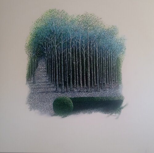 Parc de Bercy, Paris van Antonio Presti, Schilderij te koop op Singulart