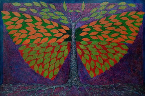 Albero farfalla di Antonio Presti, Pittura in vendita su Singulart
