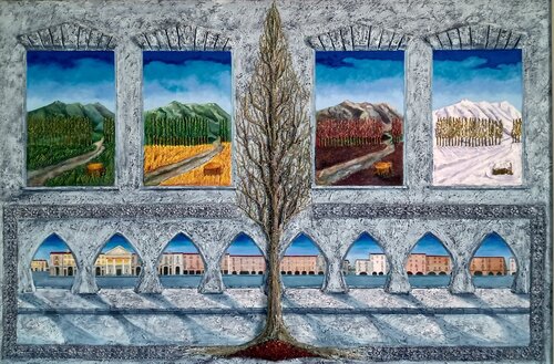 Stagioni a Cuneo (Italia) by Antonio Presti, Painting for Sale on Singulart