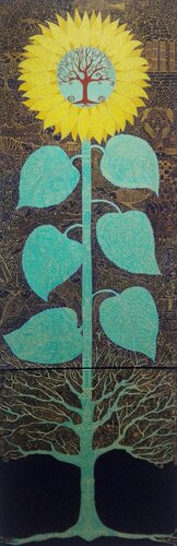 Totem (2011) dittico - acrilico su tela cm 50x150 von Antonio Presti, Malerei kaufen auf Singulart